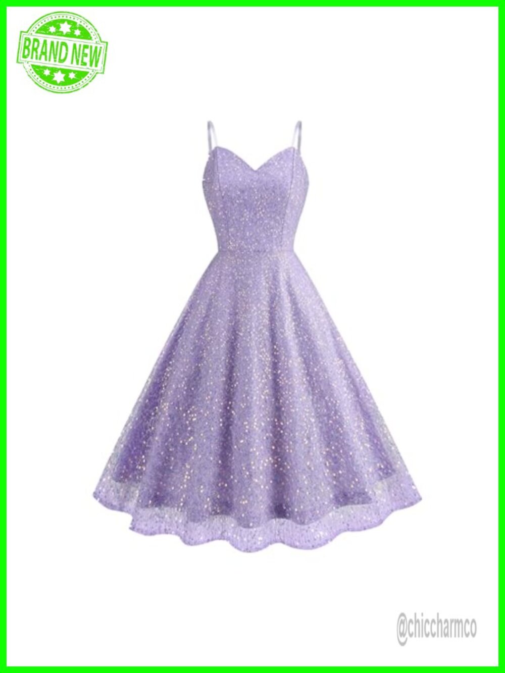 Women's Sequin Dress Spaghetti Strap Sparkle Party Dress